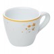 Xicara 90ml para café Com Pires Doce Encanto Amarelo Cerâmica 